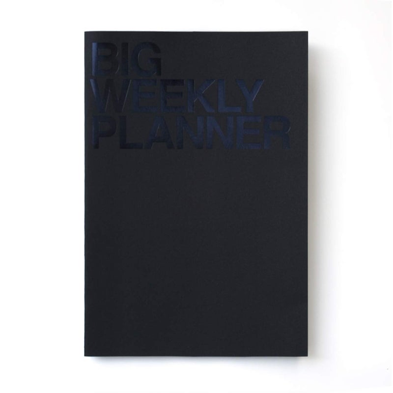 JSTORY Big Personal Wide Spaces Weekly Planner 28 Sheets Black - Image 1